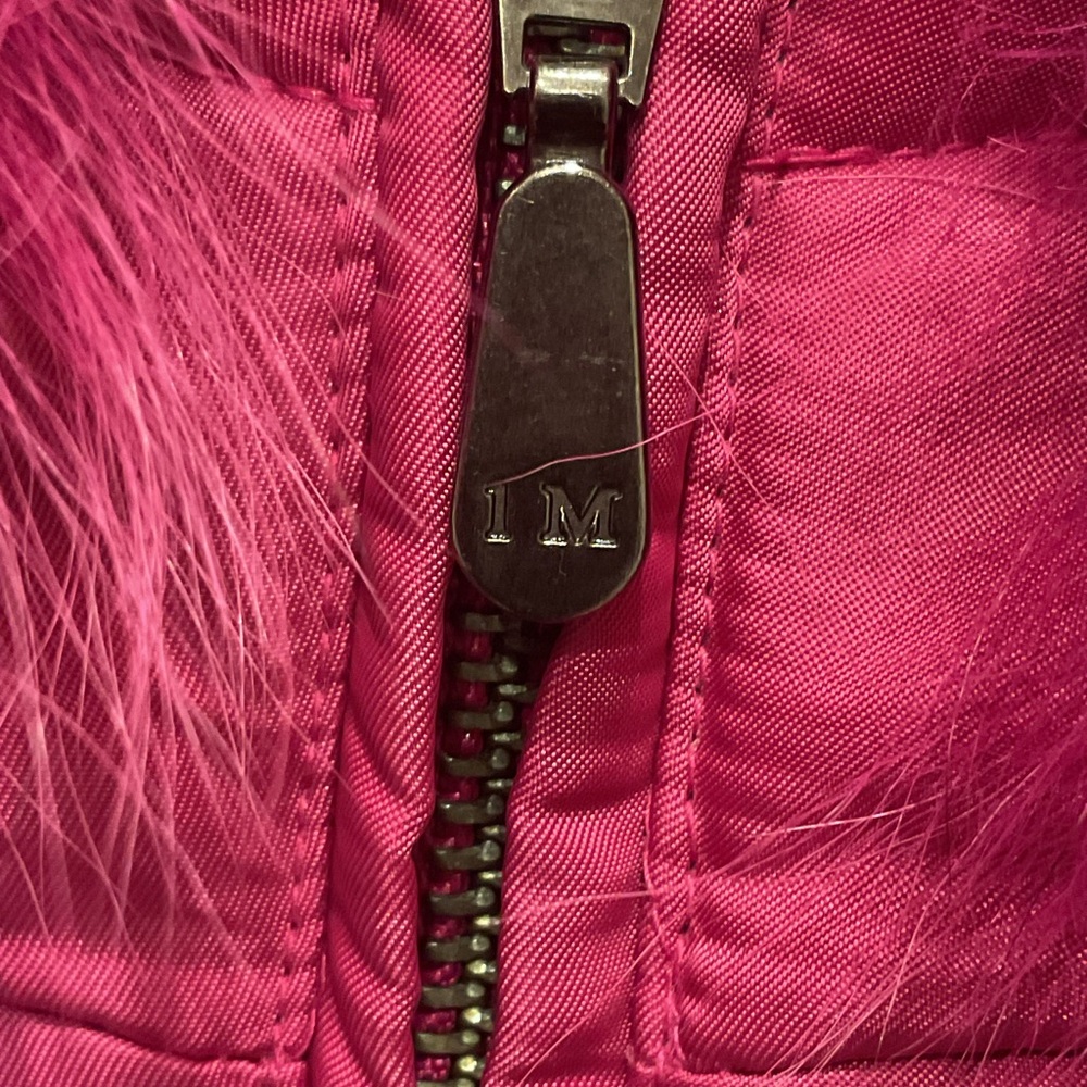 1 Madison Fuchsia Puffer with Fur Detail - Picture 6 of 11